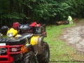 Sat Aug 29 - Ray bucking up the runners from the old bridge.