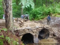 Sat Aug 29 - Setting stones for the downstream head wall.