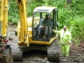 Sat Aug 29 - filling over the culverts