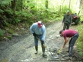 Sun Aug 30 - Fixing water bars on trail 1